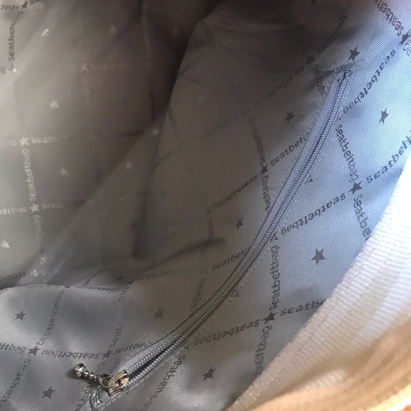 Harveys Seatbelt Original Satchel Tote Bag Shoulder Zip Handbag Purse Beige Tan - Picture 12 of 16